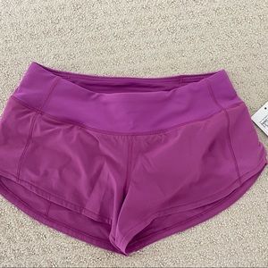 NWT Lululemon Speed Up LR short 2.5” lined